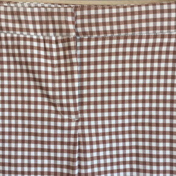 SOLD Rachel Zoe Checkered Pants Brown Sz 2 - Picture 2 of 11